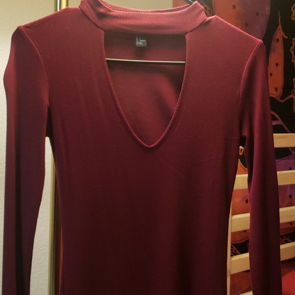 Forever 21 dark red sweater dress - Picture 2 of 2